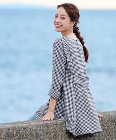 Tiaclasse L 【小倉優子さん着用・選べる袖TYPE・洗える】バックフレアチュニック