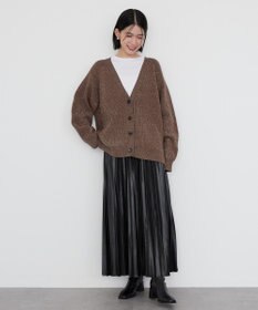 AMERICAN HOLIC バイパチラメ入りＶネック片畦ニットカーディガ