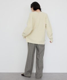 AMERICAN HOLIC バイパチラメ入りＶネック片畦ニットカーディガ