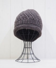 石田製帽 【防寒対策・日本製】ウールロールアップ ニット帽