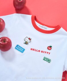 OP／FILA 【Ocean Pacific×ハローキティ】ワッペンリンガーチビTシャツ