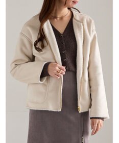 Te chichi リバーシブルファームートンブルゾン