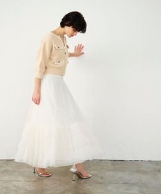 GRACE CONTINENTAL バイカラールーズニットカーディガン