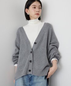 AMERICAN HOLIC バイパチラメ入りＶネック片畦ニットカーディガ