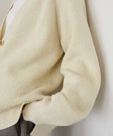 AMERICAN HOLIC バイパチラメ入りＶネック片畦ニットカーディガ