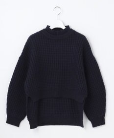 23区 【23区 lab.】ワッフル クルーネック ニット