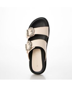 MODE ET JACOMO <carino>厚底ビジューバックルサンダル