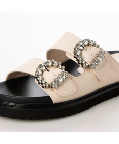 MODE ET JACOMO <carino>厚底ビジューバックルサンダル