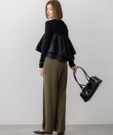 23区 S 【見上愛さん着用/Oggi10月号掲載/洗える】スエーディーサテン ワイド パンツ