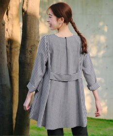 Tiaclasse L 【小倉優子さん着用・選べる袖TYPE・洗える】バックフレアチュニック