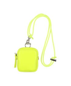 UNBILLION ペルケ perche / 蛍光レザーストラップ付き・チャームポーチショルダー