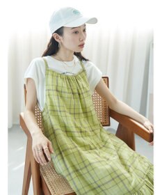 earth music&ecology マドラスチェックキャミワンピース