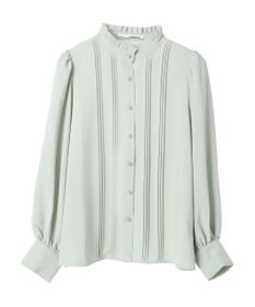 Green Parks ・ＥＬＥＮＣＡＲＥ　ＤＵＥ　ピンタックスタンドブラウス