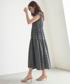 Feroux フラワープリントドロスト ワンピース