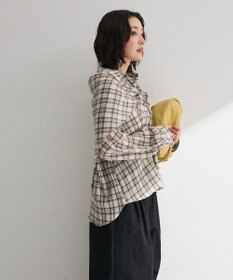 Green Parks スカーフ付チェックシャツ