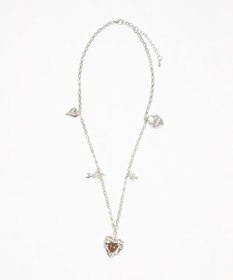 WEGO Lストーンハートジャラモチーフネックレス