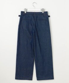 J.PRESS LADIES S 【洗える】ハイパワーデニムツイル ワイド パンツ
