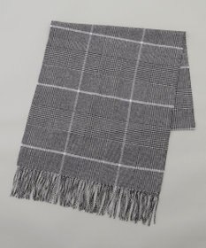 GOTAIRIKU 【カシミヤ100％】 幅広 マフラー_グレンチェック柄(40×180)