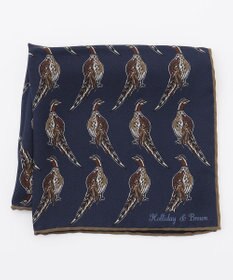 JOSEPH ABBOUD 【イタリア製・Holliday&Brown】バードグラフィックプリントポケットチーフ