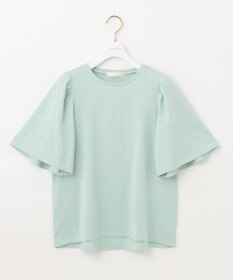 ANY SIS 【UVケア】プレーティングジャージー フレアスリーブ カットソー