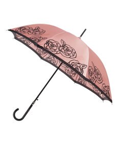 MOONBAT LANVIN COLLECTION 長傘 ローズ サテンプリント ジャンプ 耐風