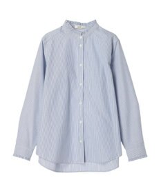 earth music&ecology スタンドフリルシャツ