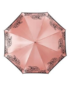 MOONBAT LANVIN COLLECTION 長傘 ローズ サテンプリント ジャンプ 耐風