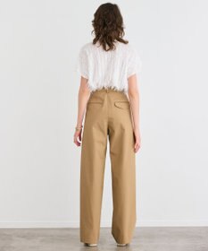 BEIGE， 【洗える】GAZANIA / コットンチノ2タックワイドパンツ