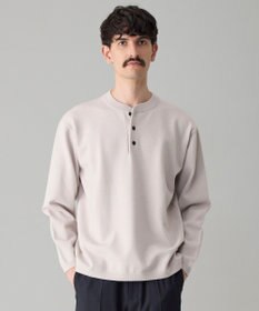 UNFILO MENS 【洗える/抗菌防臭】スムースシルキーニット ヘンリー