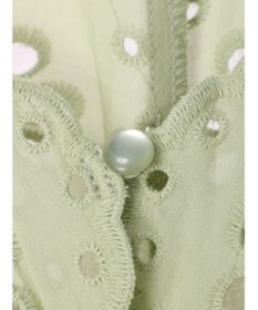 earth music&ecology コットンレースＶネックブラウス