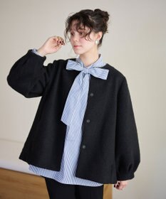 #Newans 【洗濯機可能】バックフレアショートコート