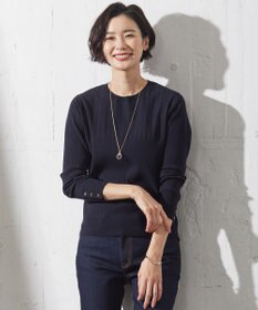 J.PRESS LADIES 【洗える】RAYON STRETCH PLAIN クルーネック ニット