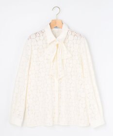 組曲 【先行予約・WEB限定】フラワーラッセルレースシャツライク ブラウス