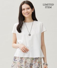 自由区 S 【WEB限定・接触冷感・洗える】エンブロイダリーローンプルオーバー ブラウス