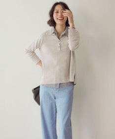 J.PRESS LADIES S リネンコットンコード ポロ ニット