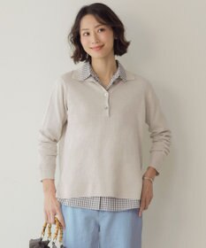J.PRESS LADIES S リネンコットンコード ポロ ニット
