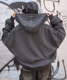 WEGO 【ユニセックス着用ITEM/MLサイズ展開】バルーンBIGダブルZIPパーカー