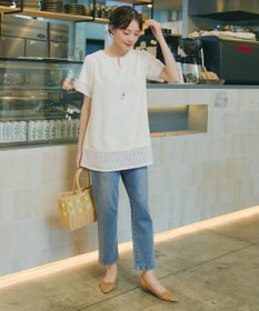 Tiaclasse 裾レース切替チュニック