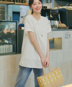 Tiaclasse 裾レース切替チュニック