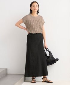 自由区 【XSサイズ～】ブライトリネンオックス スカート