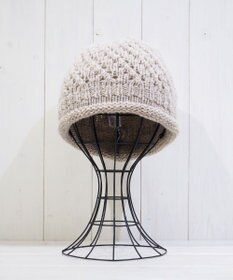 石田製帽 【防寒対策・日本製】ウールロールアップ ニット帽