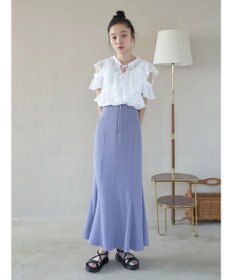 earth music&ecology バックレースサイドリブマーメイドスカート