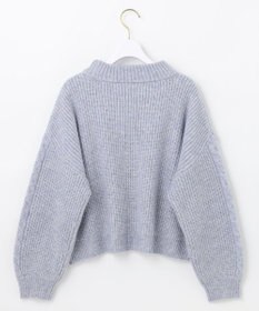 ANY SIS 【洗える】袖ケーブルショート ニット