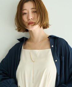 YECCA VECCA ボートネックサテンキャミ