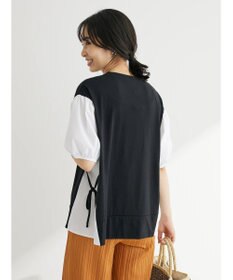 Green Parks 布帛ドッキング脇リボンプルオーバー