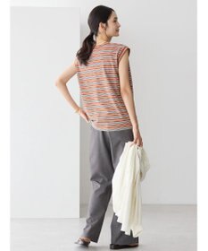 AMERICAN HOLIC マルチボーダーノースリーブカットプルオーバー