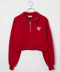 WEGO ハーフジップショートスウェット