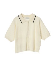 earth music&ecology ラインポロニットカーディガン