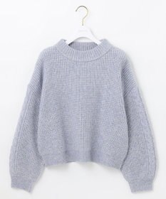 ANY SIS 【洗える】袖ケーブルショート ニット