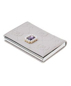 Maison de FLEUR パールビジューモノグラムカードケース